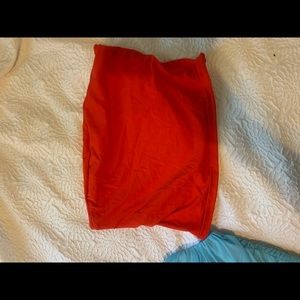 Red tube top